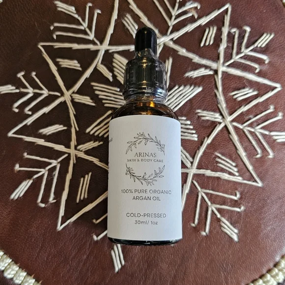 Arinas 100% Organic Pure Moroccan Argan Oil 30ml Bottle Dropper Cold Extracted - Picture 2 of 14